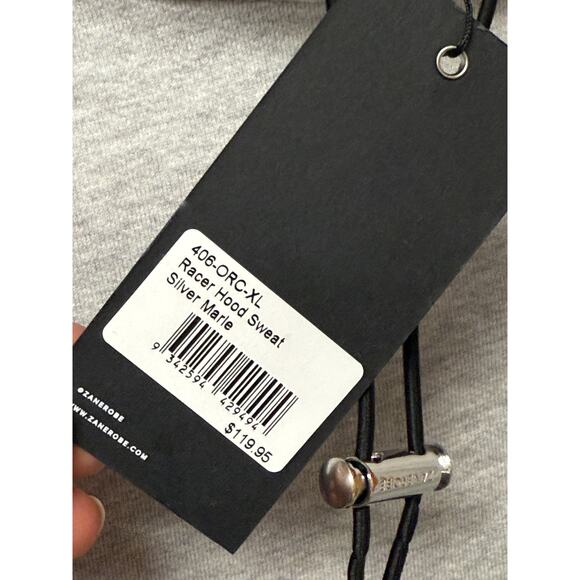 Zanerobe Men's Racer Hood Sweatshirt in Grey Sz XL - Picture 5 of 7